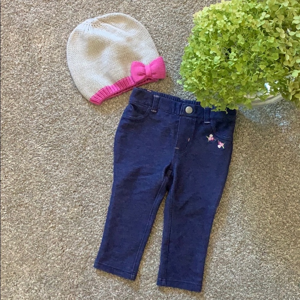 Gymboree 6-12 Months hat and jeggings, SOLD AS SET